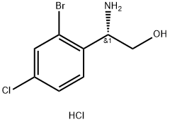 (2S)-2-氨基-2-(2-溴-4-氯苯基)乙基-1-醇盐酸盐, 2613299-15-1, 结构式