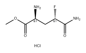 methyl
(2S,4S)-2-amino-4-carbamoyl-4-fluorobutanoate
hydrochloride 结构式