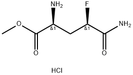 methyl
(2S,4R)-2-amino-4-carbamoyl-4-fluorobutanoate
hydrochloride Struktur