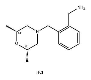 1-(2-{[(2R,6S)-2,6-dimethylmorpholin-4-yl]methyl}
phenyl)methanamine hydrochloride 结构式