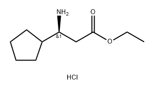 ethyl (3S)-3-amino-3-cyclopentylpropanoate
hydrochloride 结构式