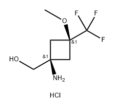 (1s,3s)-1-amino-3-methoxy-3-(trifluoromethyl)cyc
lobutyl]methanol hydrochloride 结构式