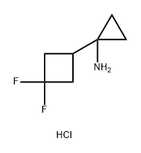 1-(3,3-二氟环丁基)环丙烷-1-胺盐酸盐, 2613382-02-6, 结构式
