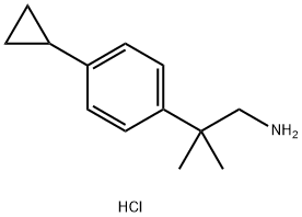 2-(4-cyclopropylphenyl)-2-methylpropan-1-amine
hydrochloride 结构式