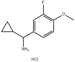 1-cyclopropyl-1-(3-fluoro-4-methoxyphenyl)metha
namine hydrochloride 结构式