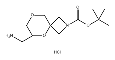 tert-butyl
6-(aminomethyl)-5,8-dioxa-2-azaspiro[3.5]nonane-
2-carboxylate hydrochloride 结构式