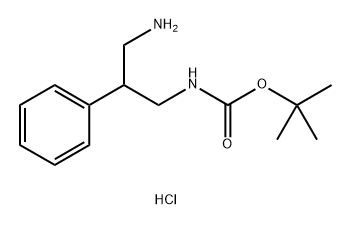 tert-butyl N-(3-amino-2-phenylpropyl)carbamate
hydrochloride,2613383-24-5,结构式