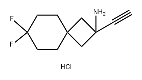 2-ethynyl-7,7-difluorospiro[3.5]nonan-2-amine
hydrochloride,2613383-95-0,结构式