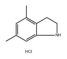 4,6-dimethyl-2,3-dihydro-1H-indole hydrochloride 结构式