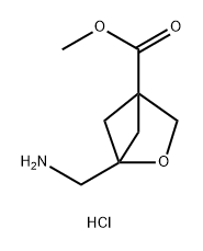 1-(氨基甲基)-2-氧杂双环[2.1.1]己烷-4-甲酸甲酯盐酸盐, 2613384-47-5, 结构式