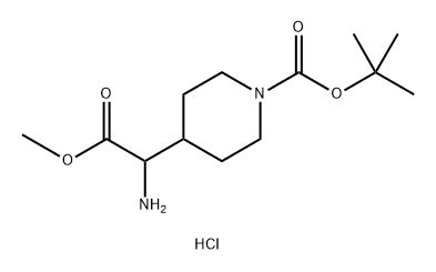 4-(1-AMINO-2-METHOXY-2-氧ETHYL)PIPERIDIN-1-CARBOXYLIC ACID TERT-BUTYL ESTER HCL 结构式