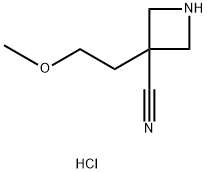 3-(2-甲氧基乙基)氮杂环丁烷-3-腈盐酸盐 结构式