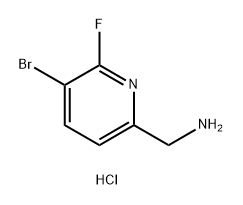 (5-溴-6-氟吡啶-2-基)甲胺盐酸盐, 2613388-54-6, 结构式