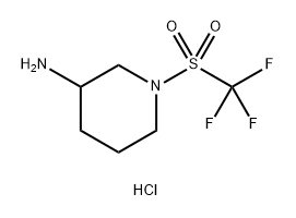 1-trifluoromethanesulfonylpiperidin-3-amine
hydrochloride 结构式