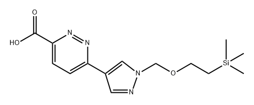 6-(1-((2-(三甲基甲硅烷基)乙氧基)甲基)-1H-吡唑-4-基)哒嗪-3-羧酸 结构式