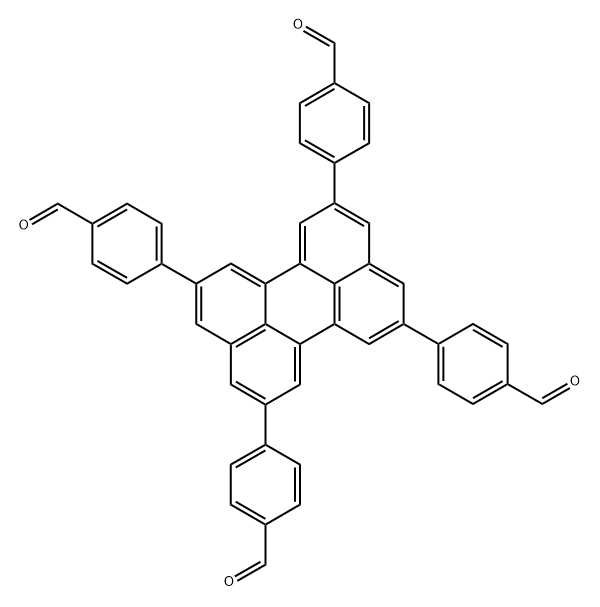 2,5,8,11-四(4-甲酰基苯基)苝, 2616820-72-3, 结构式