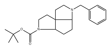 6-苄基八氢环五[1,2-B:3,2-B']二吡咯-3(3AH)-羧酸叔丁酯 结构式