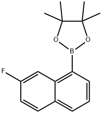 2-(7-Fluoronaphthalen-1-yl)-4,4,5,5-tetramethyl-1,3,2-dioxaborolane Structure