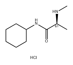 (2S)-N-cyclohexyl-2-(methylamino)propanamide hydrochloride Structure