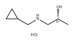 (2R)-1-[(cyclopropylmethyl)amino]propan-2-ol hydrochloride 结构式