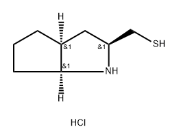 (2S,3aS,6aS)-octahydrocyclopenta[b]pyrrol-2-yl]methanethiol hydrochloride 结构式