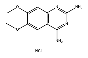 6,7-dimethoxyquinazoline-2,4-diamine hydrochloride 结构式
