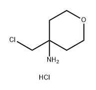 4-(chloromethyl)oxan-4-amine hydrochloride,2624136-27-0,结构式
