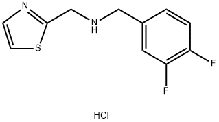 (3,4-difluorophenyl)methyl][(1,3-thiazol-2-yl)methyl]amine hydrochloride,2624140-81-2,结构式