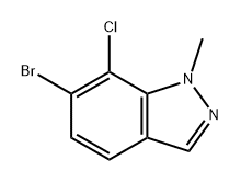 6-溴-7-氯-1-甲基-1H-吲唑 结构式