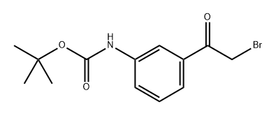 3-(2-Bromo-acetyl)-phenyl]-carbamic acid tert-butyl ester 结构式