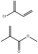 2-Propenoic acid,2-methyl-,methyl ester,polymer with 2-chloro-1,3-butadiene Struktur
