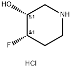 (3R,4S)-4-氟哌啶-3-醇盐酸盐 结构式