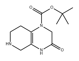 3-氧代-3,4,5,6,7,8-六氢吡啶并[3,4-B]吡嗪-1(2H)-羧酸叔丁酯 结构式