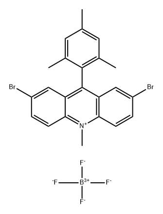 2,7-二溴-9-均三甲基苯-10-甲基吖啶-10-鎓四氟硼酸盐, 2635339-83-0, 结构式