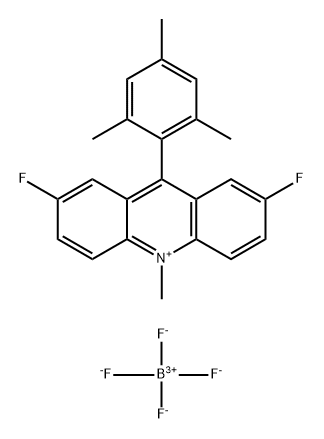 2,7-二氟-9-均三甲基苯-10-甲基吖啶-10-鎓四氟硼酸盐,2635339-88-5,结构式