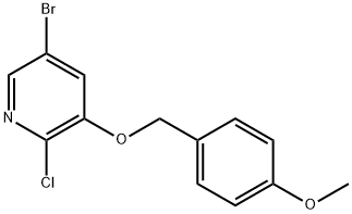 5-bromo-2-chloro-3-((4-methoxybenzyl)oxy)pyridine Struktur