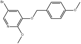 5-Bromo-2-methoxy-3-[(4-methoxyphenyl)methoxy]pyridine Struktur
