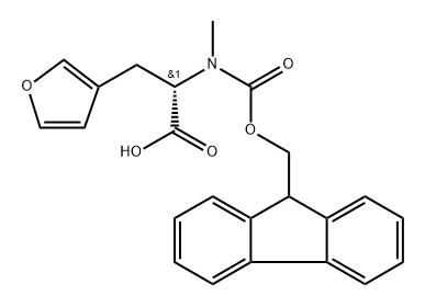 (S)-2-((((9H-fluoren-9-yl)methoxy)carbonyl)(methyl)amino)-3-(furan-3-yl)propanoic acid Structure