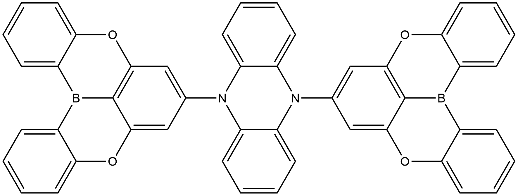 5,10-di(5,9-dioxa-13b-boranaphtho[3,2,1-de]anthracen-7-yl)-5,10-dihydrophenazine 结构式