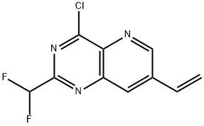 4-氯-2-(二氟甲基)-7-乙烯基嘧啶[3,2-D]嘧啶, 2637414-25-4, 结构式