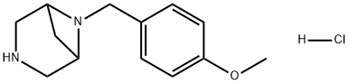 3,6-Diazabicyclo[3.1.1]heptane, 6-[(4-methoxyphenyl)methyl]-, hydrochloride (1:1) Struktur