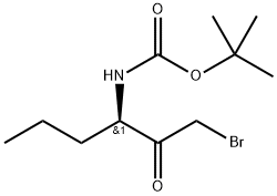 tert-butyl N-[(3R)-1-bromo-2-oxohexan-3-yl]carbamate Structure