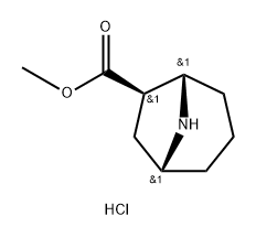 rac-methyl (1R,5S,6R)-8-azabicyclo[3.2.1]octane-6-carboxylate hydrochloride 结构式
