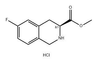 methyl (3S)-6-fluoro-1,2,3,4-tetrahydroisoquinoline-3-carboxylate hydrochloride 结构式