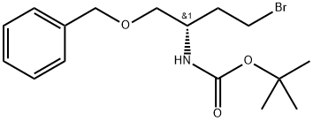 tert-butyl N-[(2S)-1-(benzyloxy)-4-bromobutan-2-yl]carbamate Structure