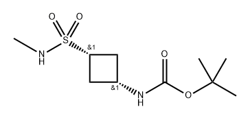 ((1S,3S)-3-(N-甲基氨磺酰基)环丁基)氨基甲酸叔丁酯 结构式