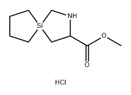 methyl 2-aza-5-silaspiro[4.4]nonane-3-carboxylate hydrochloride Structure