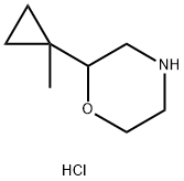 2-(1-methylcyclopropyl)morpholine hydrochloride,2639412-83-0,结构式
