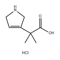 2-(2,5-dihydro-1H-pyrrol-3-yl)-2-methylpropanoic acid hydrochloride,2639413-17-3,结构式