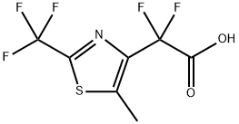 2,2-二氟-2-(5-甲基-2-(三氟甲基)噻唑-4-基)乙酸, 2639413-90-2, 结构式